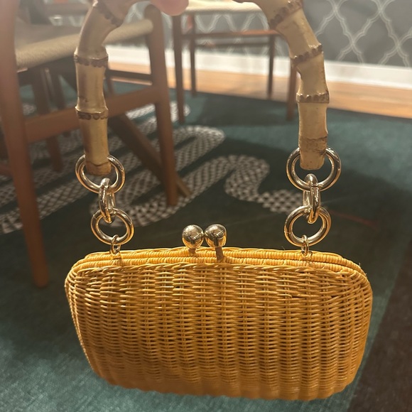 Serpui Rose Wicker Bag - Picture 8 of 9